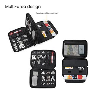 DUO Layer Travel iPad 10.8" Multi Gadget Pouch 04
